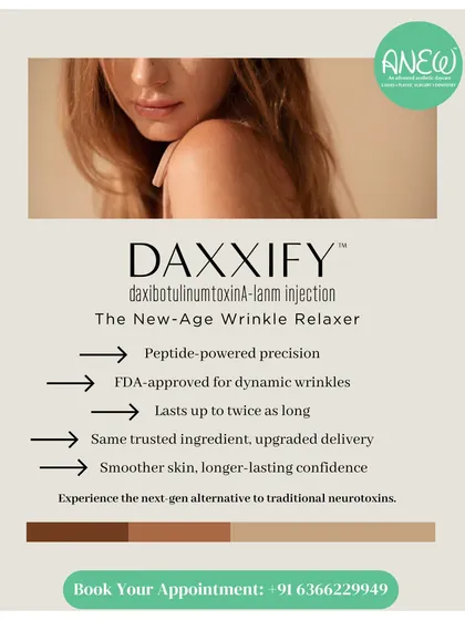 Daxxify is a new-age wrinkle relaxer that is FDA-approved and peptide-powered. It offers a longer-lasting alternative to traditional neurotoxins, with effects lasting up to twice as long.
