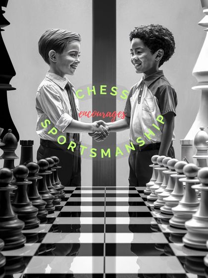 Chess encourages sportsmanship. Two young players shake hands across the board, a fundamental sign of respect that we instill in all our students.