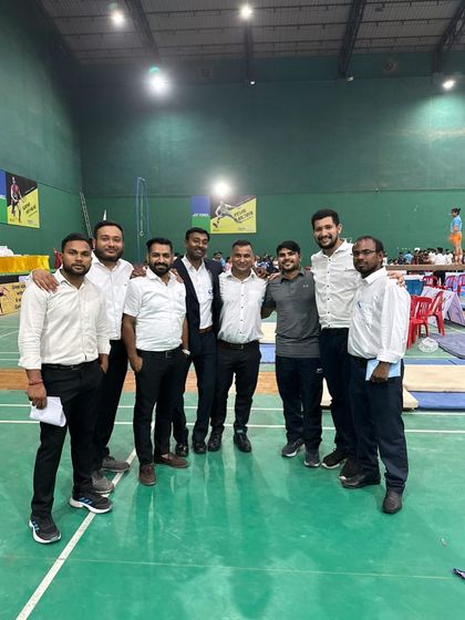 A picture with my fellow judges at the CBSE Nationals. Being involved at the national level ensures I stay updated with the latest rules and techniques in gymnastics.