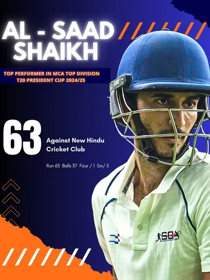 Another brilliant knock from Al-Saad Shaikh, scoring 63 runs in the top-division President Cup T20.
