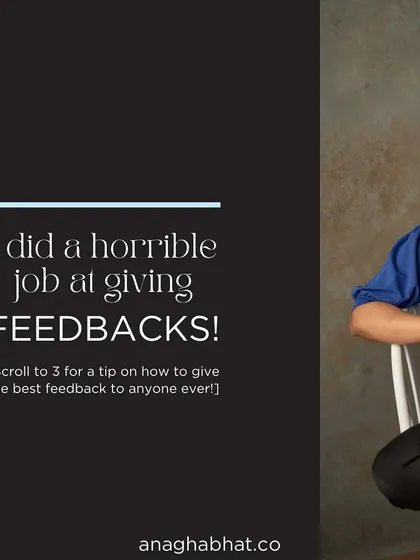 I used to be horrible at giving feedback because I was a people pleaser. This carousel shares the 'Feedback Sandwich' technique that changed everything for me as a business owner.