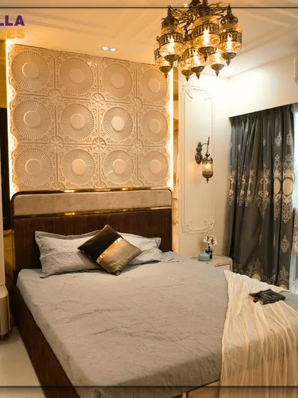 Your bedroom should be your personal sanctuary. We crafted this master bedroom with a rich Persian theme, focusing on intricate details, luxurious textures, and warm lighting to create a truly restful and opulent retreat.