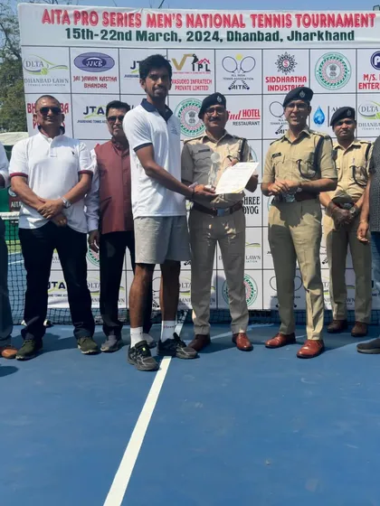 Despite an injury, NTC player Ricky Chaudhary showed true determination to finish as a runner-up at the AITA Pro Series Men's 1 Lac in Dhanbad.