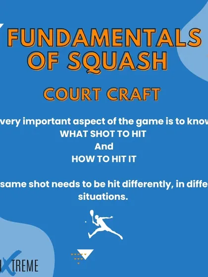A fundamental of squash court craft is knowing what shot to hit and how to hit it. A match can be won or lost based on your plan and execution.