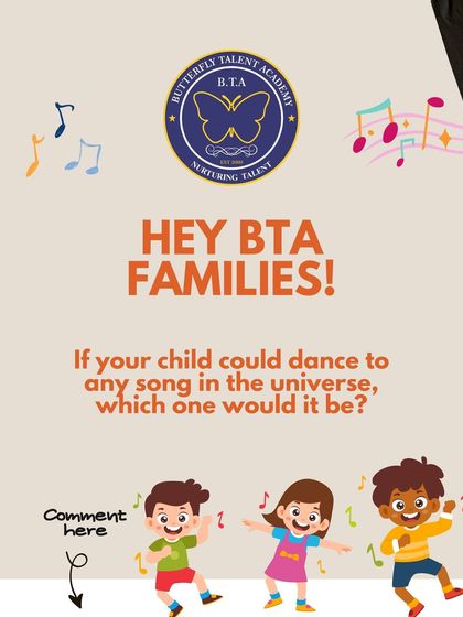 A fun question for our BTA families. We love engaging with our community and hearing about the music that makes your children want to dance.