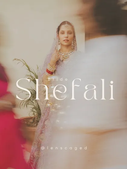 An artistic shot of the bride through a motion blur effect, creating a dynamic and modern portrait.