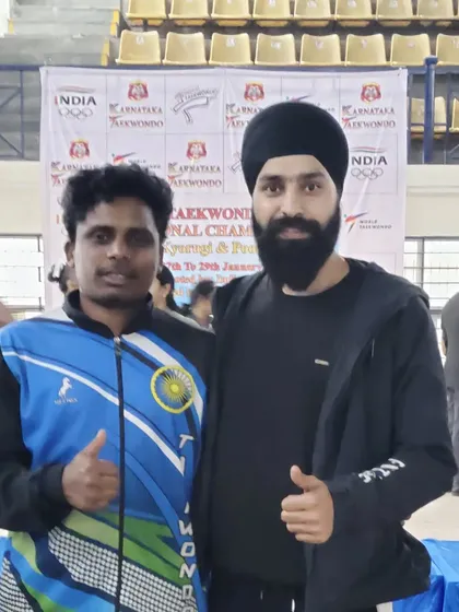 It was a proud moment for me to serve as the coach for Team Karnataka at the Junior National Taekwondo Championship. Guiding these talented athletes to win 8 gold and 4 bronze medals for our state is a responsibility I hold with great honor.