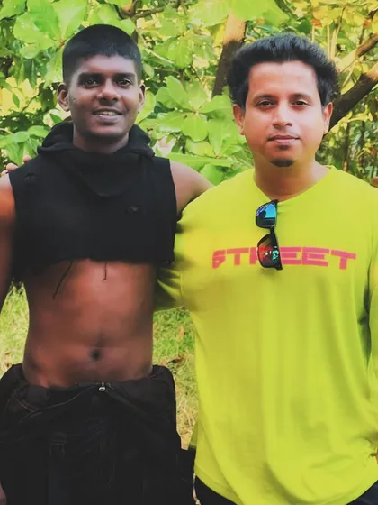 Another shot with Vedan on the set of the "Manjummel Boys" promo song. It's always inspiring to work with artists who pour so much passion into their craft.