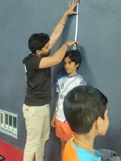 Part of working with young athletes is tracking their growth. Routine height and weight checks help us monitor their development and adjust their training and nutrition plans accordingly.
