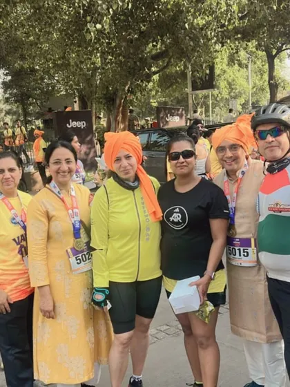 A group of our members at the Vaisakhi run. We had a strong presence at the event.