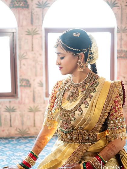 Additional views showcasing the variety and detail of my heirloom bridal sarees. Each image captures a different angle, moment, or detail, from full portraits to close ups of the fabric and embroidery, illustrating the complete story of each bride's custom creation.
