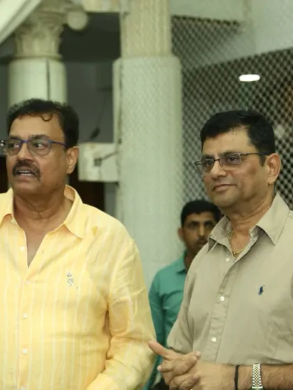 In conversation with former cricketer Raju Kulkarni at the MCA event. Sharing experiences with peers is also a part of the game.