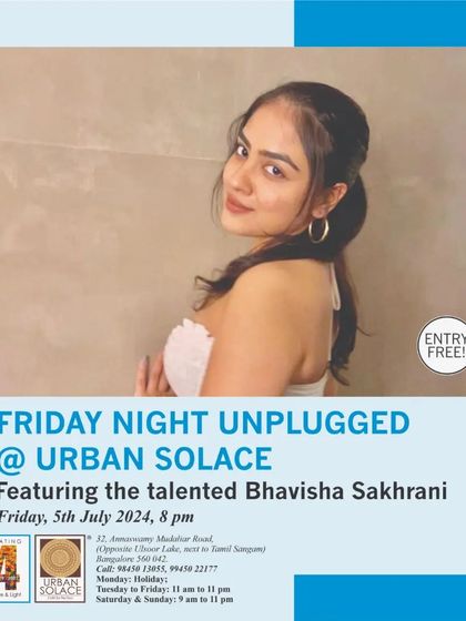 The official poster for Bhavisha Sakhrani's debut performance. We believe in nurturing new talent and giving them a stage to shine.