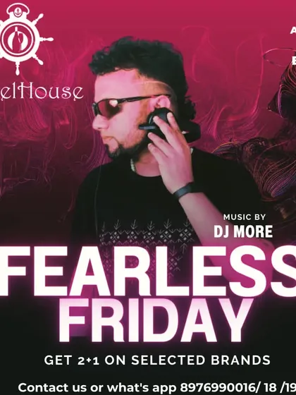 A "Fearless Friday" poster, where I spin the best of UK Punjabi and Desi tunes. I cater to diverse musical tastes.
