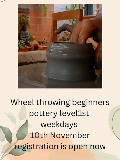 My weekday beginner wheel throwing course for November is now open for registration. It's a great way to learn a new skill during the week.