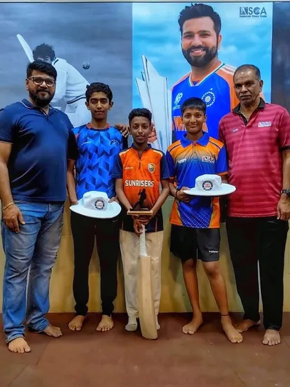 Our selected U-14 Mumbai squad players with their coaches. This moment represents years of dedication from both the players and our coaching staff.