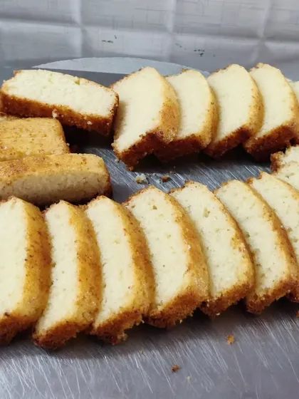 My Mawa Rawa cake, sliced and ready to be served. It's a simple, traditional tea cake with a wonderfully moist and slightly crumbly texture that everyone loves.