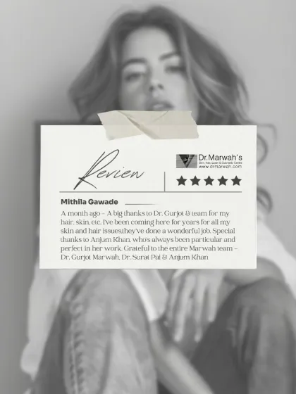 This review from a patient of many years highlights her trust in our team for all her skin and hair issues. We are grateful for her appreciation of our team's particular and perfect work.