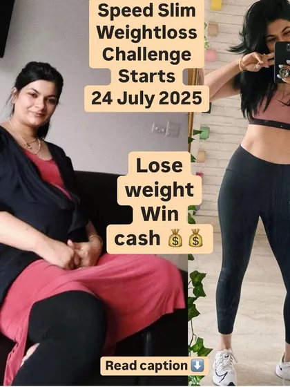My personal before-and-after transformation, used to announce a new challenge. If I can do it, so can you.