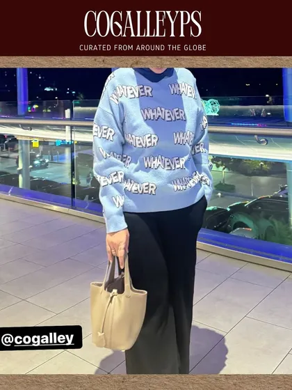 A customer's casual night-out look featuring the HerCharm bag in a light neutral shade. It proves how this bag can be styled for any occasion.