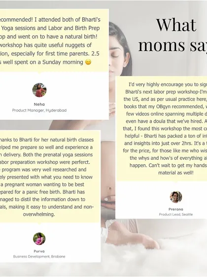 More testimonials from moms who found my workshops concise, helpful, and non-overwhelming.
