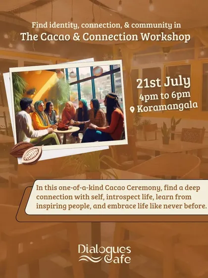 Another look at our "Cacao & Connection" workshop, a space to find identity, connection, and community with inspiring people.