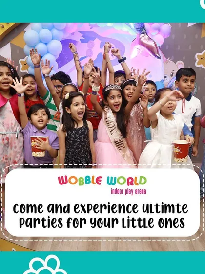 A group of excited kids, hands in the air, ready for the ultimate party experience. This is the energy we bring to every event.