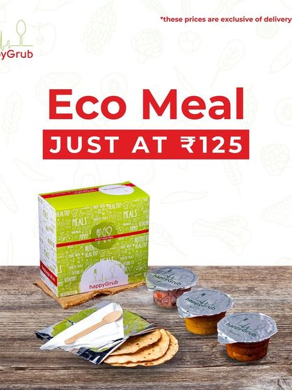 Our most budget-friendly option, the Eco Meal, is just ₹125. It's a complete, nutritious meal designed for everyday eating without compromising on taste or quality.