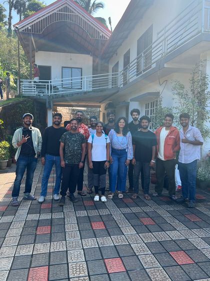 The group outside our homestay, ready to start the Bandaje trek.