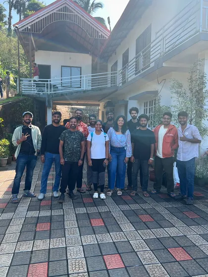 The group outside our homestay, ready to start the Bandaje trek.