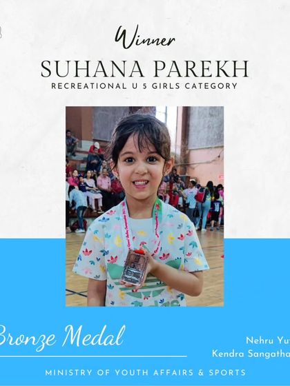 Suhana Parekh with her bronze medal from the Recreational U-5 Girls category. It's wonderful to see our youngest skaters reaching the podium.