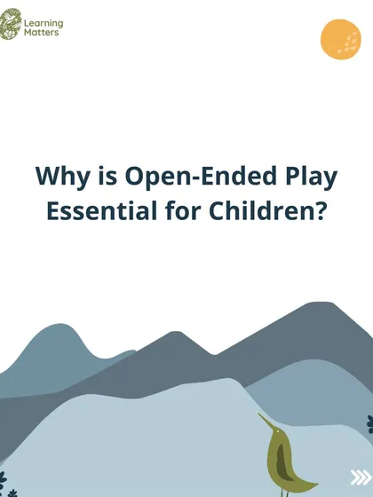 Open-ended play is essential because there is no "right" way to do it, only possibilities. A block can be a rocket or a bridge. This nurtures critical thinking, creativity, and problem-solving.