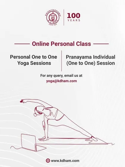 Book a personal one-to-one yoga or Pranayama session online for individualized attention and a program tailored specifically to your wellness goals.