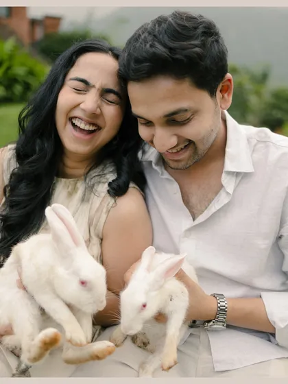 Sometimes the most magical moments are the unscripted ones. We encourage playfulness and laughter during our couple shoots, because your genuine joy is the most beautiful thing to capture.