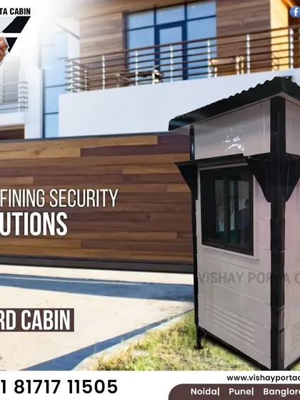 I am redefining security solutions with my custom guard cabins. This model is designed to be placed at entry points, offering a clear line of sight and a professional appearance for your property.