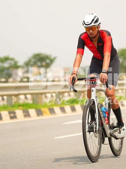 An elite rider, focused and determined, during the Bangalore Classic.