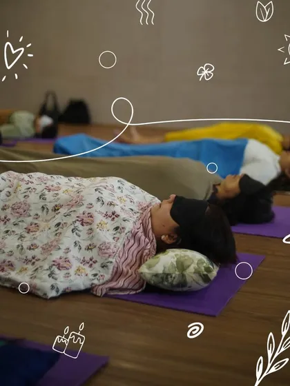 Surrender to the healing vibrations of a sound bath. Participants lie back and let the resonant frequencies of Tibetan bowls wash over them, promoting deep relaxation and mental clarity.