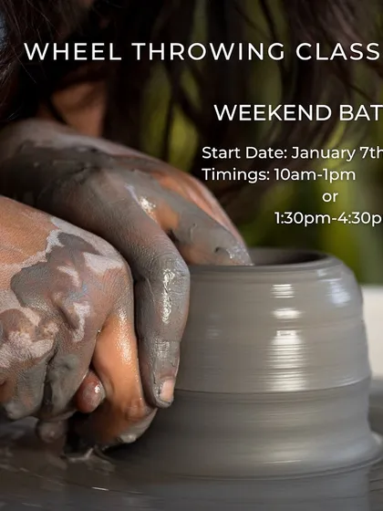 Ready to dive in? Our wheel throwing classes are where it's at. We run weekend and weekday batches for total newbies and folks who already know their way around clay. All the deets are on our site!