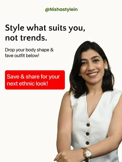 A reminder to style what suits you, not just what's trending. Save these tips for your next ethnic look.
