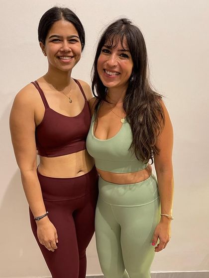 A photo with a guest instructor after a wonderful workshop. Collaborating with like-minded people on a journey of healing is what The Shala is all about.