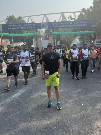 Another shot from the race day at the Jawaharlal Nehru Stadium.