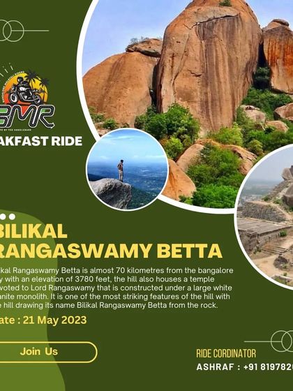 Our ride plan for a breakfast trip to Bilikal Rangaswamy Betta. This ride combined a scenic journey with a small hike to a hilltop temple, offering a bit of everything for adventure seekers.