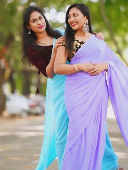 Pre Wedding Attire - Pre-Wedding Outfit Rental Flowing Trail Sarees photo 18