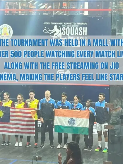 The Squash World Cup held in a mall with over 500 people watching is exactly what the sport needs to grow.