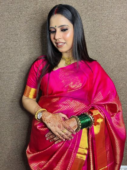 The client looking happy and confident.