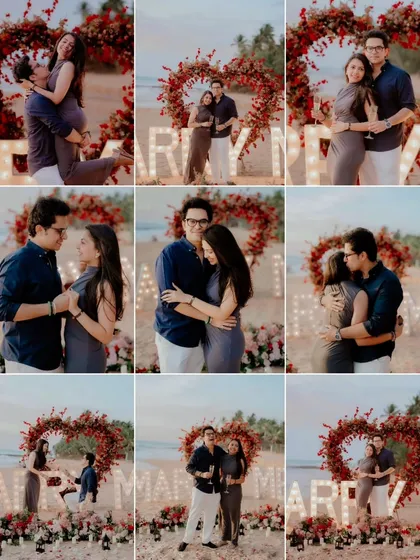 A gallery of joy from a beautiful beach proposal. This collection of images showcases the variety of shots I capture during a post-proposal session, from playful and candid moments to romantic embraces, ensuring you have a full set of memories from this incredible day.