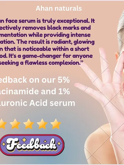 I'm so happy to see feedback like this for my 5% Niacinamide and 1% Hyaluronic Acid serum. Hearing that it helps remove black marks and provides intense hydration to reveal radiant skin is why I do what I do.