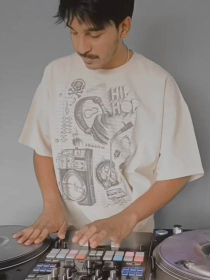 Another photo from the "On the Record" event, showing me in action on the turntables.