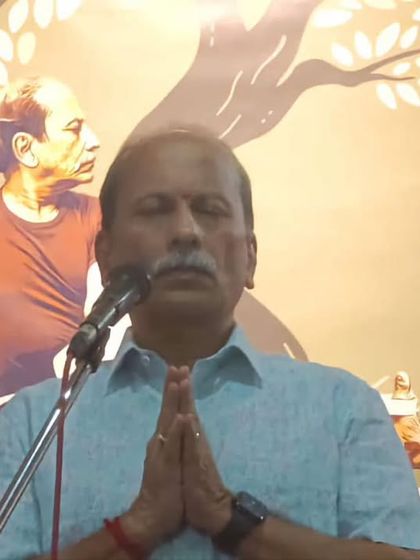 A moment of prayer and gratitude before starting a session. The practice of yoga begins with humility and reverence.