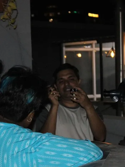 A participant learning how to use a telescope during the hands-on portion of our skygazing event.